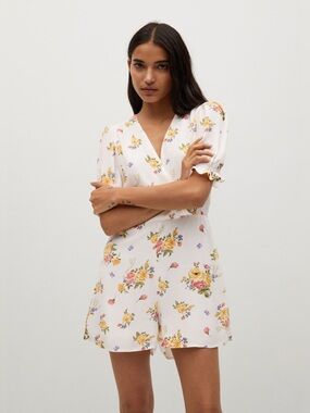 NWT Mango Floral Print Jumpsuit
